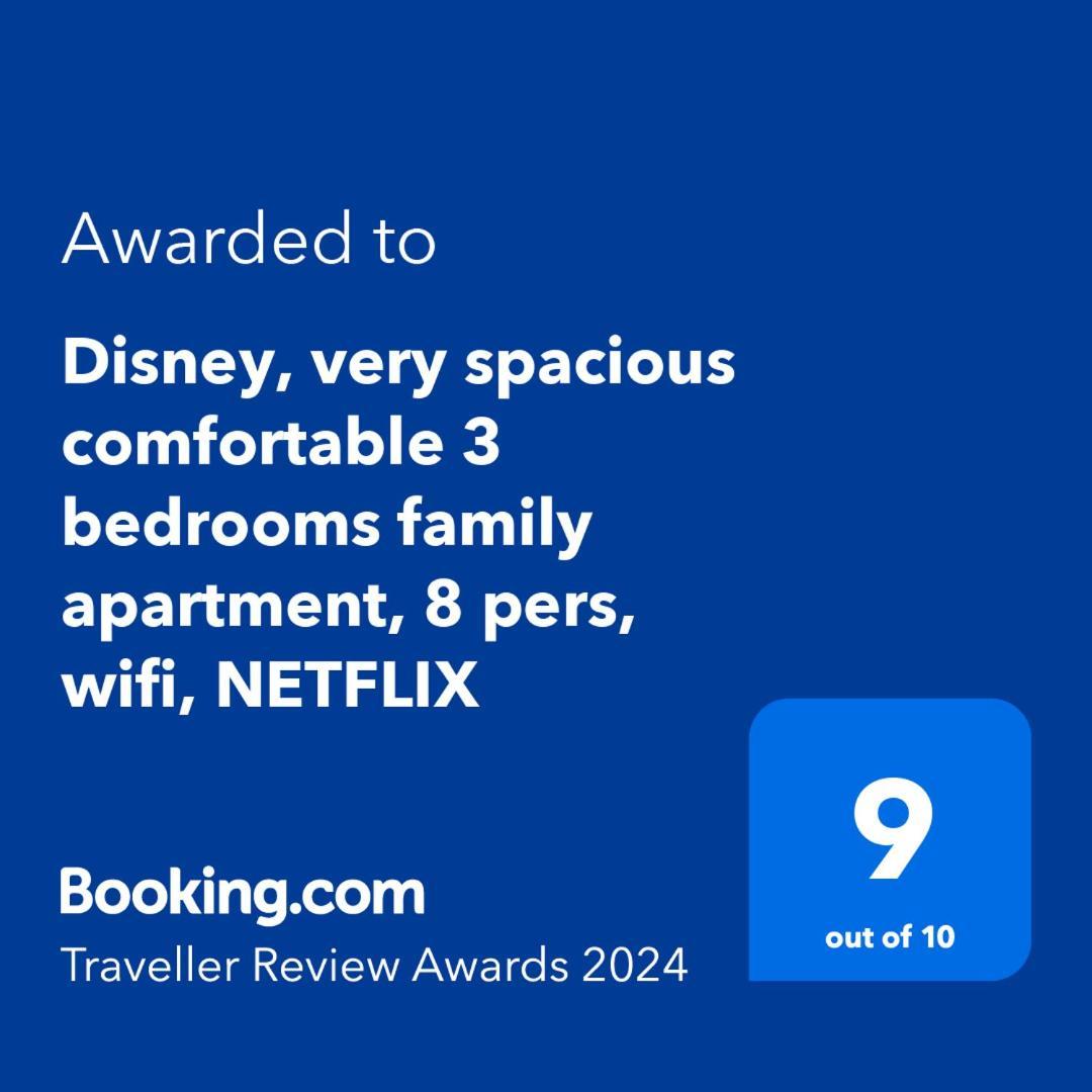 Disney, Very Spacious Comfortable 3 Bedrooms Family Apartment, 8 Pers, Wifi, Netflix 谢西 外观 照片